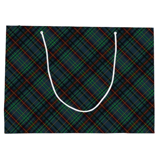 Tartan in blauw, oranje, groen... groot cadeauzakje (Achterkant)