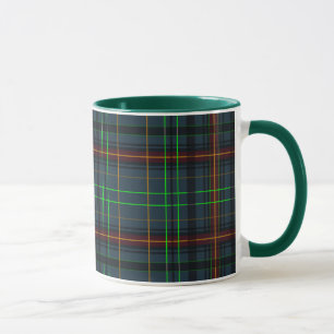 Tartan in blauw, oranje, groen... mok