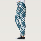 Tartan in blauwe en witte Leggings (Links)