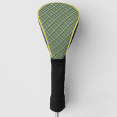 Tartan in groen, blauw, geel en zwart golfheadcover (Voorkant)