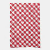 Tartan in het wit en rood theedoek (Verticaal)