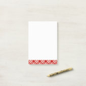 Tartan in rood post-it® notes (Op bureau)