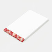 Tartan in rood post-it® notes (Schuin)