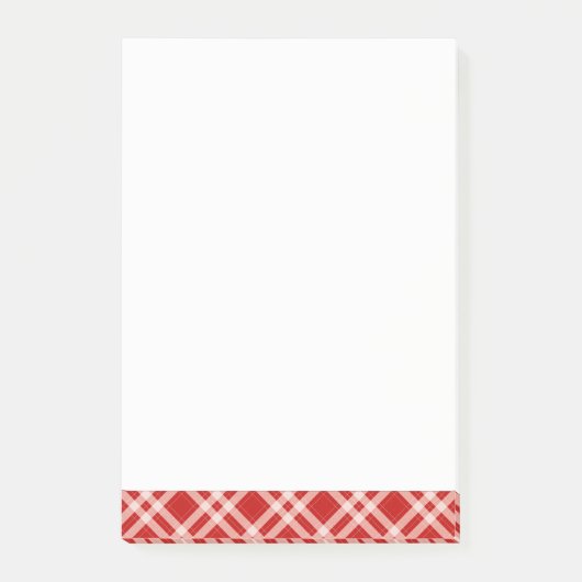 Tartan in rood post-it® notes (Voorkant)
