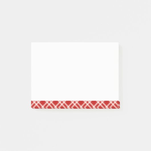 Tartan in rood post-it® notes (Voorkant)