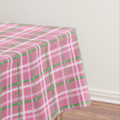 Tartan in roze, groen en wit tafelkleed (Voorbeeld)