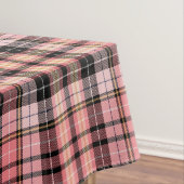 Tartan in roze, perzikkleurig, zwart tafelkleed (Voorbeeld)