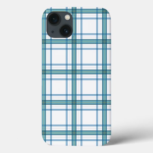 Tartan in turquoise Case-Mate iPhone case (Achterkant)