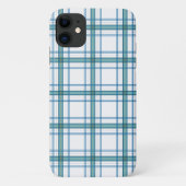 Tartan in turquoise... Case-Mate iPhone case (Achterkant)