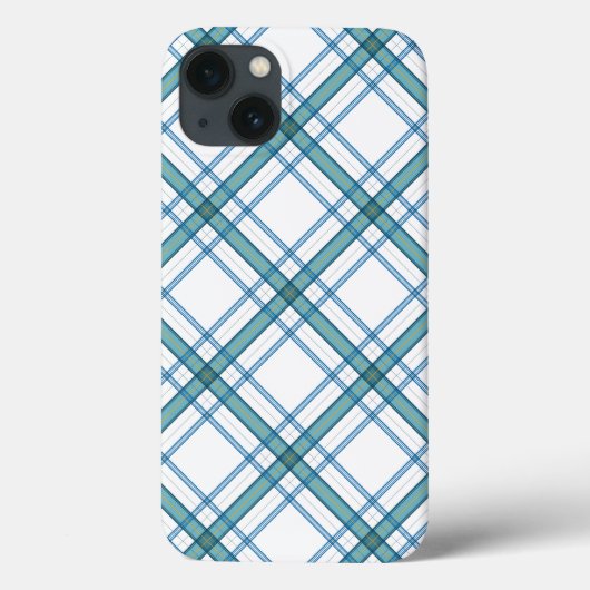 Tartan in turquoise Case-Mate iPhone case (Achterkant)