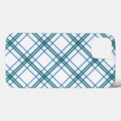 Tartan in turquoise Case-Mate iPhone case (Achterkant (horizontaal))