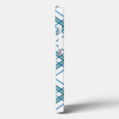 Tartan in turquoise Case-Mate iPhone case (Achterkant / Links)