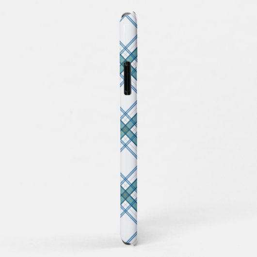 Tartan in turquoise... Case-Mate iPhone case (Achterkant/rechts)