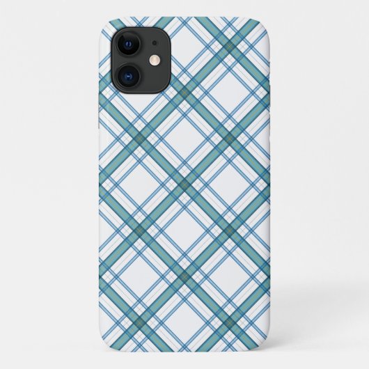 Tartan in turquoise... Case-Mate iPhone case (Achterkant)