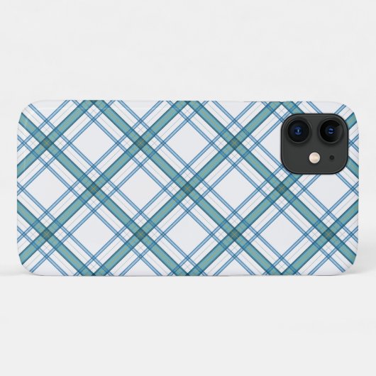 Tartan in turquoise... Case-Mate iPhone case (Achterkant (horizontaal))