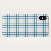 Tartan in turquoise... Case-Mate iPhone case (Achterkant (horizontaal))
