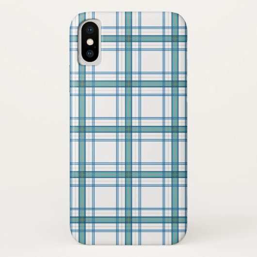 Tartan in turquoise... Case-Mate iPhone case (Achterkant)