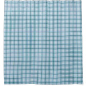 Tartan in turquoise... douchegordijn (Voorkant)
