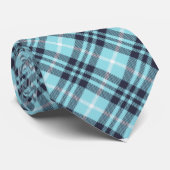 Tartan in winterblauw stropdas (Opgerold)