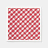 Tartan in wit en rood servet (Voorkant)