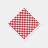 Tartan in wit en rood servet (Hoek)