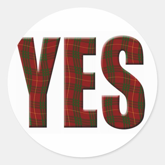 Tartan Ja Ronde Sticker (Voorkant)