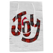 Tartan Joy op White Birch Medium Gift Bag Medium Cadeauzakje (Voorkant)