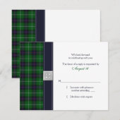  Tartan Keltische bruiloft antwoord Kaart (Voorkant / Achterkant)