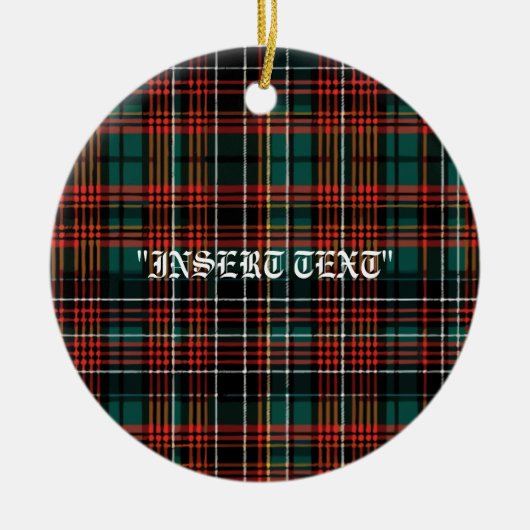Tartan Keramisch Ornament (Voorkant)