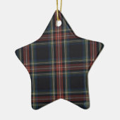 Tartan Keramisch Star-Ornament Ornament (Links)