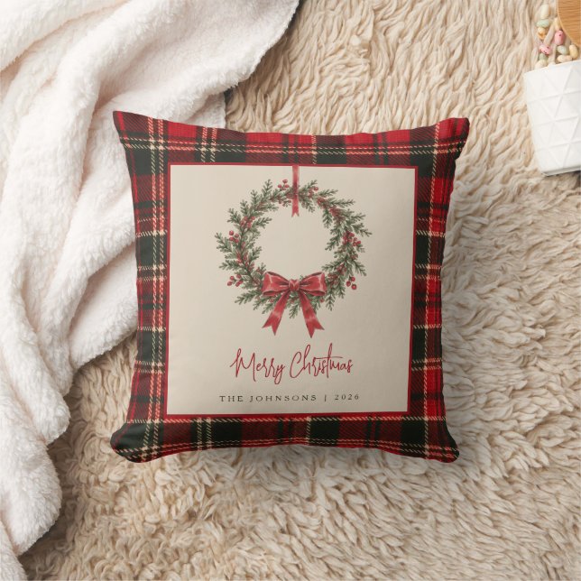 Tartan Kerstfeest Kussen (Deken)