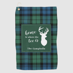 Tartan Kerstmis Clan Campbell Persoonlijke spelreg Golfhanddoek