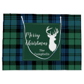 Tartan Kerstmis Clan Campbell Persoonlijke spelreg Groot Cadeauzakje (Achterkant)