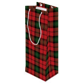 Tartan Kerstmis Clan Kerr Red Gecontroleerd Wijn Cadeautas (Achterkant Gekanteld)