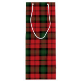 Tartan Kerstmis Clan Kerr Red Gecontroleerd Wijn Cadeautas (Achterkant)