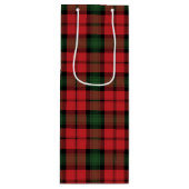 Tartan Kerstmis Clan Kerr Red Gecontroleerd Wijn Cadeautas (Voorkant)