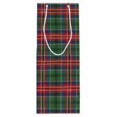 Tartan Kerstmis Clan MacCulloch Green Check Pset Wijn Cadeautas (Achterkant)