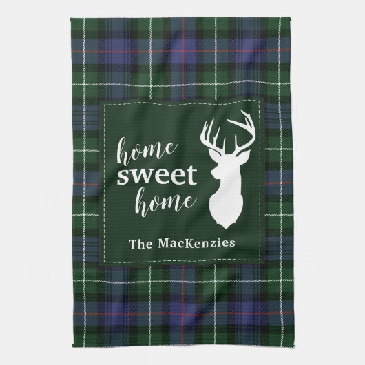 Tartan Kerstmis Clan MacKenzie Persoonlijk Theedoek (Verticaal)