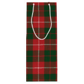 Tartan Kerstmis Clan MacKinnon Green Red Pset Wijn Cadeautas (Achterkant)
