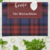 Tartan Kerstmis Clan MacLachlan Gepersonaliseerd Theedoek (Gevouwen)