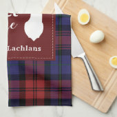 Tartan Kerstmis Clan MacLachlan Gepersonaliseerd Theedoek (Quarter Fold)