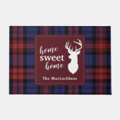Tartan Kerstmis Clan MacLachlan Personaliseert Pse Deurmat (Voorkant)