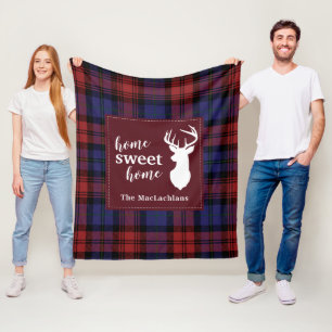 Tartan Kerstmis Clan MacLachlan Personaliseert Pse Fleece Deken