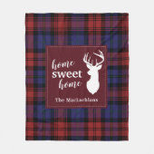 Tartan Kerstmis Clan MacLachlan Personaliseert Pse Fleece Deken (Voorkant)
