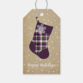 Tartan Kerstmis, Epigplant en Groene ID209 Cadeaulabel (Voorkant)