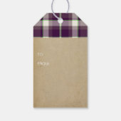 Tartan Kerstmis, Epigplant en Groene ID209 Cadeaulabel (Achterkant)