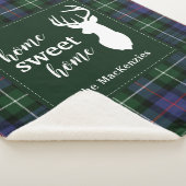Tartan Kerstmis geplakt met Clan MacKenzie Persoon Sherpa Deken (3/4)