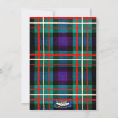 Tartan Kerstmis Kaart of uitnodiging (Achterkant)
