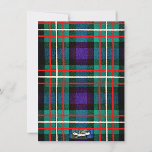 Tartan Kerstmis Kaart of uitnodiging (Achterkant)