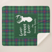 Tartan Kerstmis - startpunt gepersonaliseerd Sherpa Deken (Voorkant (horizontaal))